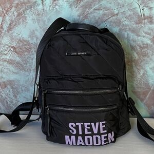 Steve Madden Black Backpack for Men